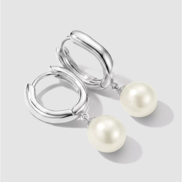 Thomas Sabo Pearl Hoop Earrings Image 2 Frontenac Jewellers Kingston, ON