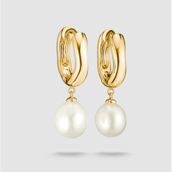 Thomas Sabo 18K Gold-Plated Pearl Hoop Earrings Frontenac Jewellers Kingston, ON