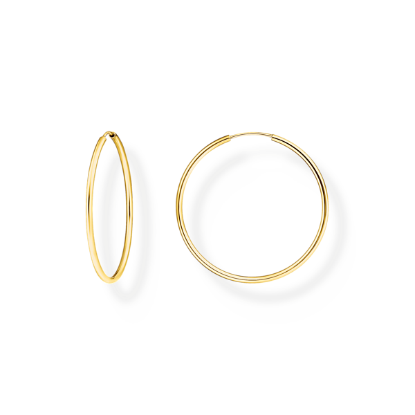 TS Gold-plated medium hoop earrings Frontenac Jewellers Kingston, ON