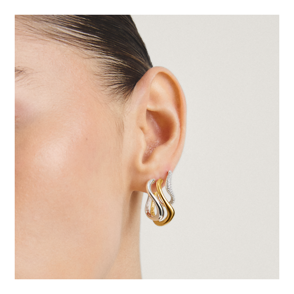 TS Hoop earrings wave-shaped Image 3 Frontenac Jewellers Kingston, ON