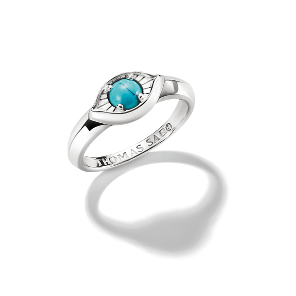 TS Silver Small Eye Ring with Imitation Turquoise Elyndra Frontenac Jewellers Kingston, ON