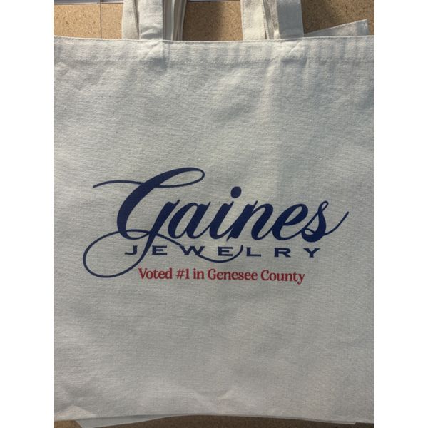 Gaines Cream "Voted #1" Tote Bag Gaines Jewelry FLINT, MI