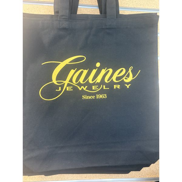 Gaines Black "Since 1963" Tote Bag Gaines Jewelry FLINT, MI