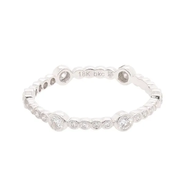 Galicia Custom 14k White Gold Miligrain Stackable Ring Galicia Fine Jewelers Scottsdale, AZ