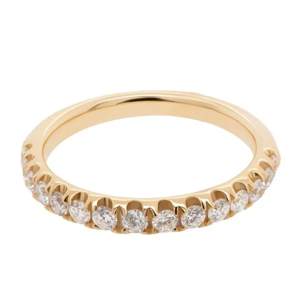 18K Yellow Gold French Set Wedding Band Galicia Fine Jewelers Scottsdale, AZ