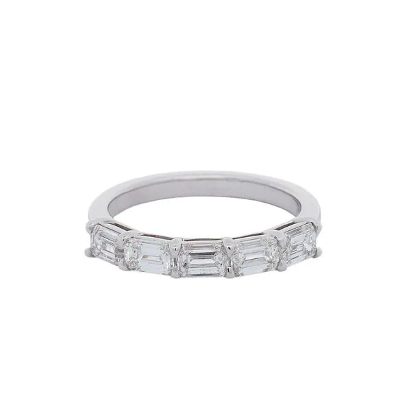 Galicia Custom 18k White Gold Emerald Cut Diamond Ring Galicia Fine Jewelers Scottsdale, AZ