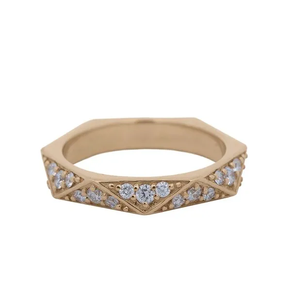 Galicia Custom 18k Yellow Gold Diamond Bevel Ring Galicia Fine Jewelers Scottsdale, AZ
