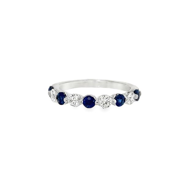14K White Gold Sapphire and Diamond Band Galicia Fine Jewelers Scottsdale, AZ
