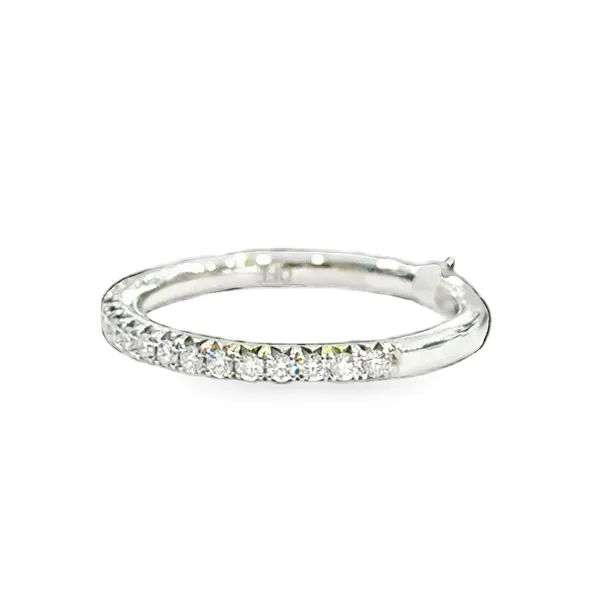 Classic 14K White Gold Diamond Split-Prong Wedding Band Image 2 Galicia Fine Jewelers Scottsdale, AZ