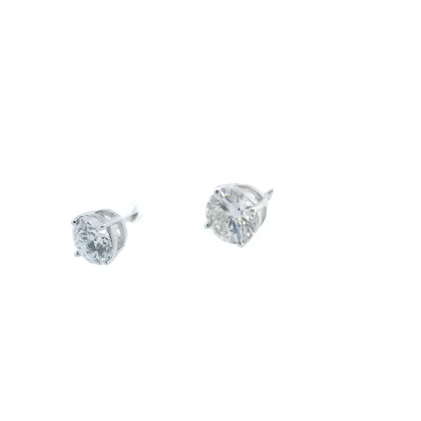 14Kt White Gold 5mm Stud Earrings Image 3 Galicia Fine Jewelers Scottsdale, AZ