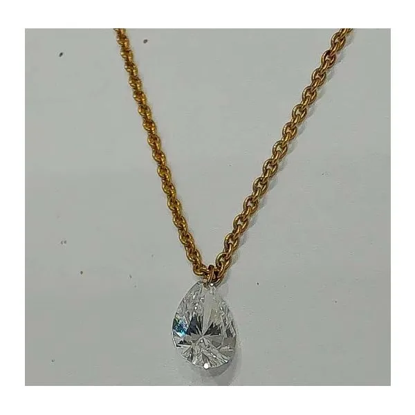14Kt Yellow Gold Lab Pear Diamond Drop Necklace Galicia Fine Jewelers Scottsdale, AZ