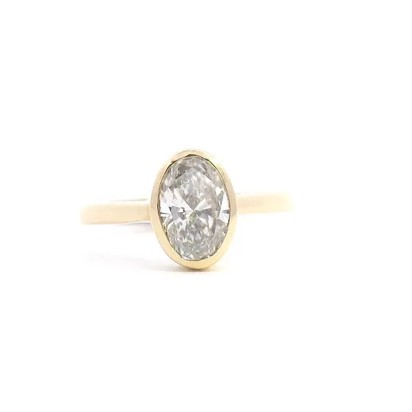 14K Yellow Gold Lab Grown Oval Diamond Ring Galicia Fine Jewelers Scottsdale, AZ