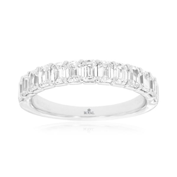 14Kt White Gold Lab Emerald Diamond Half Eternity Bracelet Galicia Fine Jewelers Scottsdale, AZ