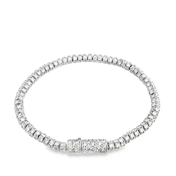 14k White Gold Lab Diamond Rounded Bracelet Galicia Fine Jewelers Scottsdale, AZ