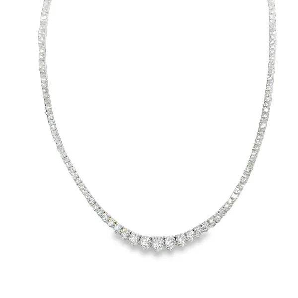 14Kt White Lab Grown Diamond Tennis Necklace Image 2 Galicia Fine Jewelers Scottsdale, AZ