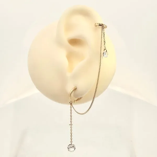 14K Yellow Gold Double Huggies with Lab Diamonds Galicia Fine Jewelers Scottsdale, AZ