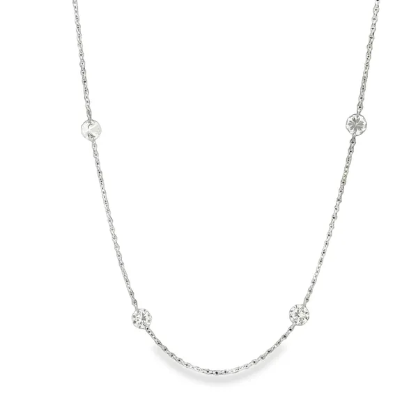 14K White Diamond by the Yard Necklace Galicia Fine Jewelers Scottsdale, AZ
