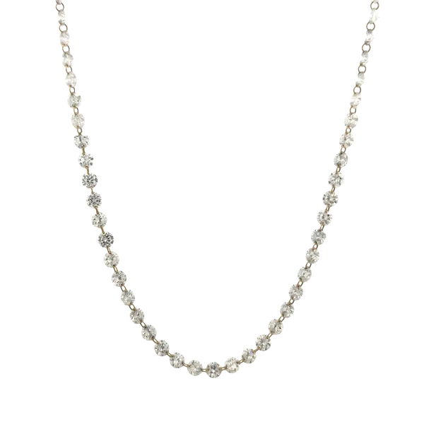 14K Yellow Lab Diamond Tennis Necklace Galicia Fine Jewelers Scottsdale, AZ