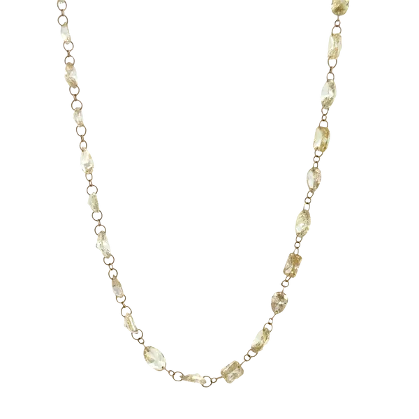 14K Yellow Mix Shape Diamond Tennis Necklace Galicia Fine Jewelers Scottsdale, AZ