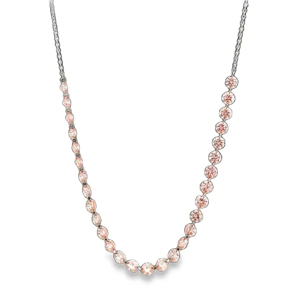 14K White Pink Diamond Station Necklace Galicia Fine Jewelers Scottsdale, AZ