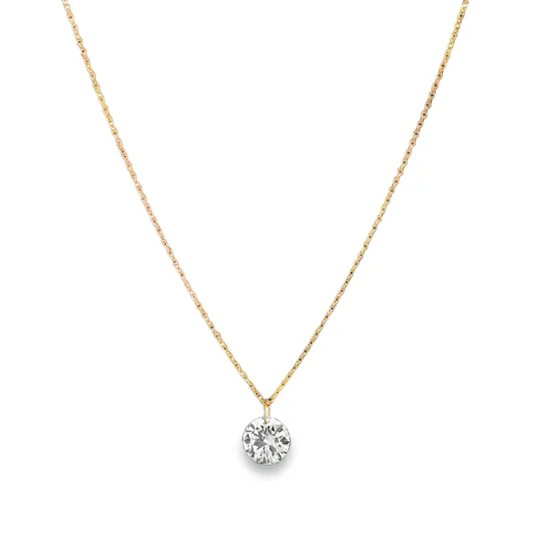 14K Yellow Solitaire Diamond Necklace Galicia Fine Jewelers Scottsdale, AZ