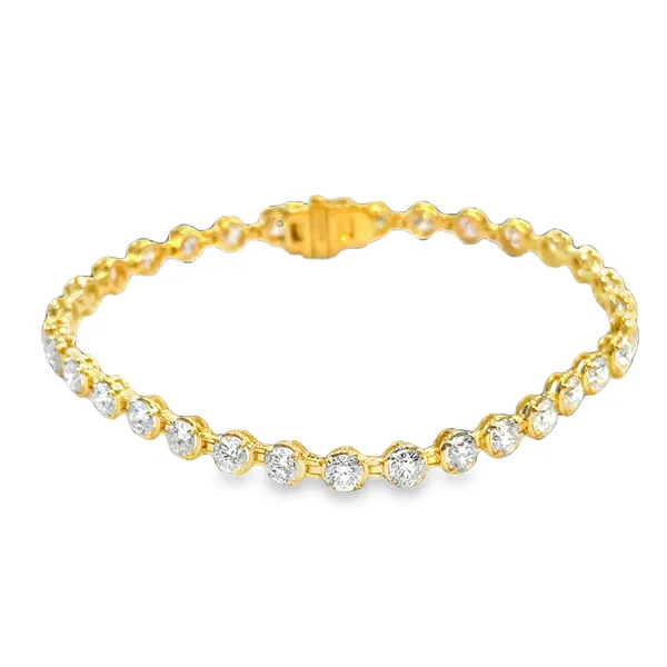 18K Yellow Gold Vermeil Round Diamond Bracelet Galicia Fine Jewelers Scottsdale, AZ