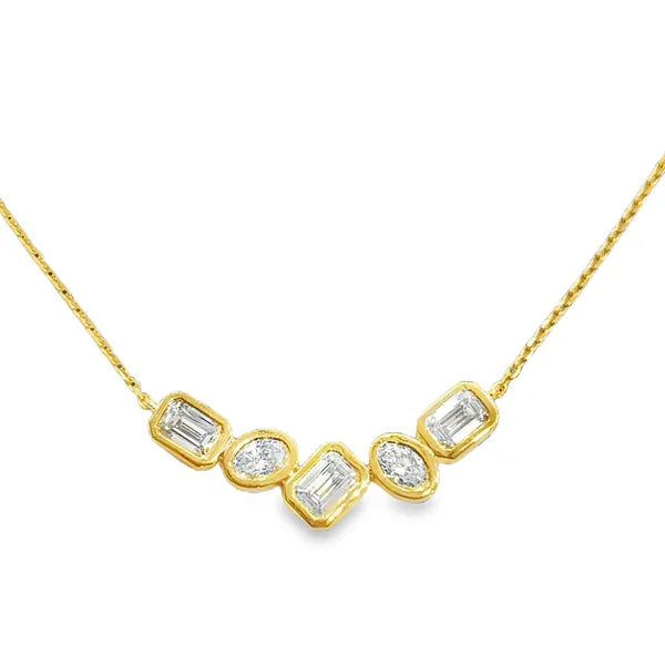 18K Yellow Gold Vermeil Multi Shape Diamond Pendant Galicia Fine Jewelers Scottsdale, AZ
