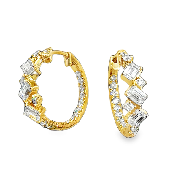 18 Karat Yellow Vermeil Multi Shape Hoop Earrings Image 2 Galicia Fine Jewelers Scottsdale, AZ