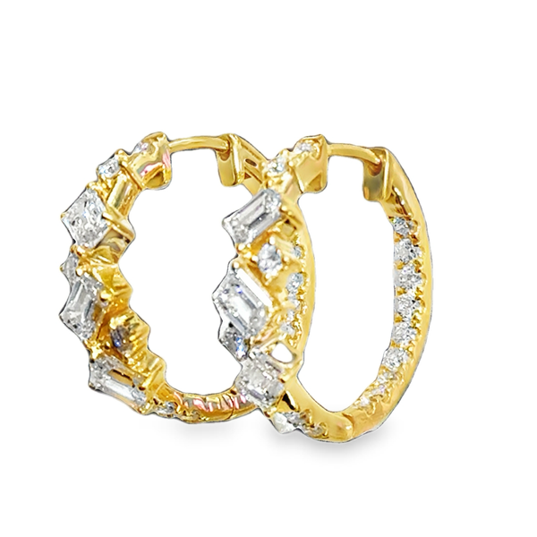 18 Karat Yellow Vermeil Multi Shape Hoop Earrings Galicia Fine Jewelers Scottsdale, AZ
