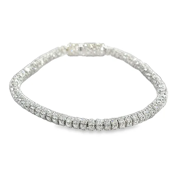 14 Karat White Lab Diamond Pave Rounded Bracelet Galicia Fine Jewelers Scottsdale, AZ