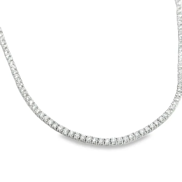 14 Karat White Lab Diamond Tennis Necklace Image 2 Galicia Fine Jewelers Scottsdale, AZ