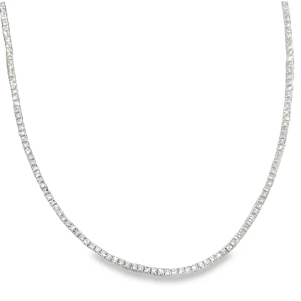 14 Karat White Lab Diamond Tennis Necklace Image 2 Galicia Fine Jewelers Scottsdale, AZ