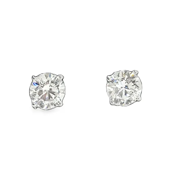 14 Karat White Lab Round Diamond Martini Stud Earrings Galicia Fine Jewelers Scottsdale, AZ