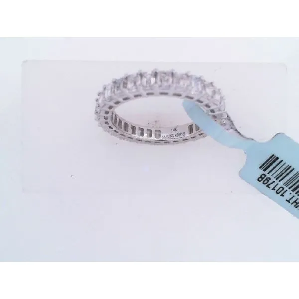 Lab Grown White Gold Emerald Cut Diamond Eternity Band Galicia Fine Jewelers Scottsdale, AZ