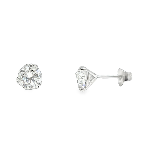 14K White Gold Diamond Martini Stud Earrings Galicia Fine Jewelers Scottsdale, AZ
