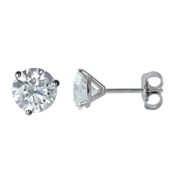 Lab Grown Diamond 14K White Gold Stud Earrings Galicia Fine Jewelers Scottsdale, AZ