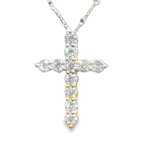 Yellow Gold Lab Diamond Cross Pendant Galicia Fine Jewelers Scottsdale, AZ