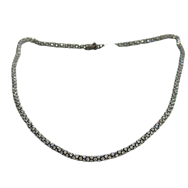 14Kt White Gold Round Lab Diamond Necklace Image 2 Galicia Fine Jewelers Scottsdale, AZ