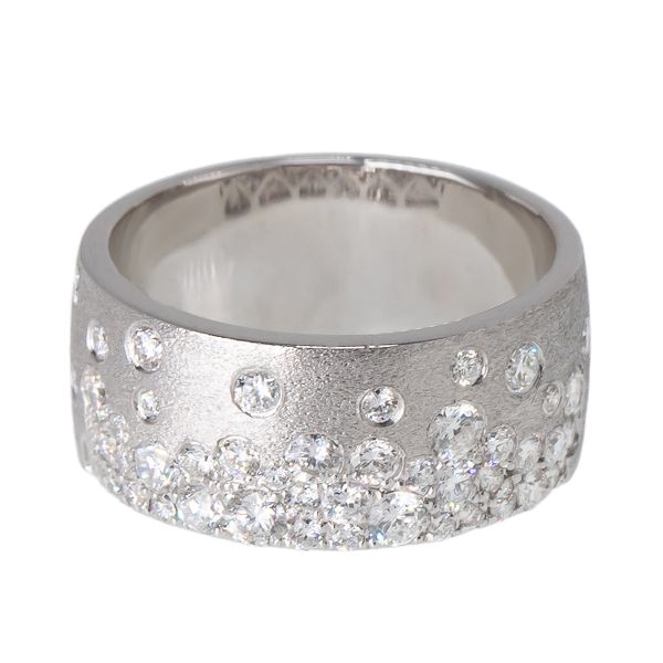 Galicia Custom 18k White Gold Confetti Cigar Band Galicia Fine Jewelers Scottsdale, AZ