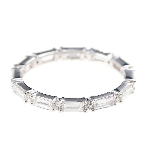 Galicia Custom 18k White Gold Diamond Baguette Band Galicia Fine Jewelers Scottsdale, AZ