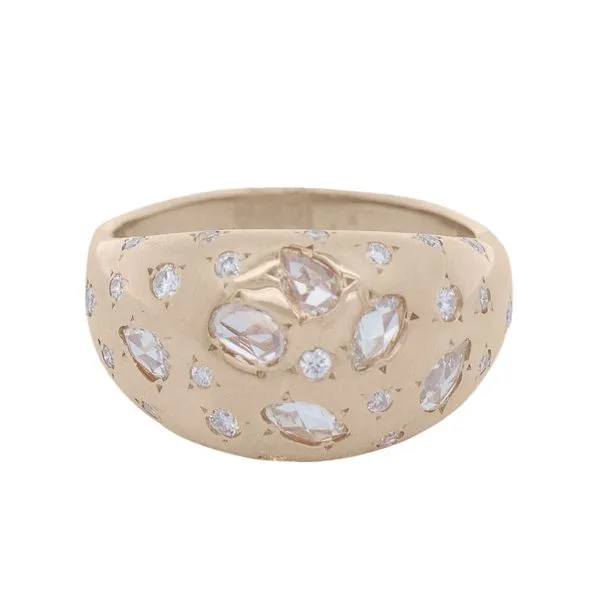 Galicia Custom 14k Yellow Gold Rosecut Diamond Domed Ring Galicia Fine Jewelers Scottsdale, AZ