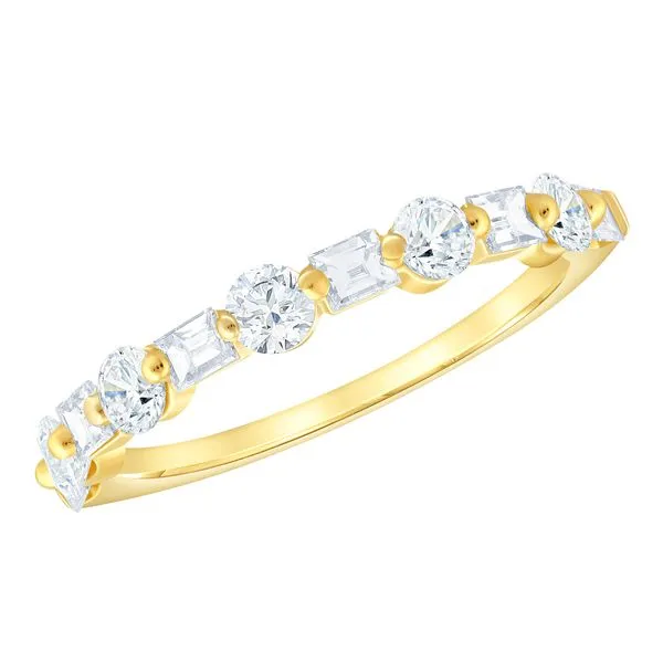 Galicia Custom 14k Yellow Gold Diamond Baguette and Round Diamond Ring Galicia Fine Jewelers Scottsdale, AZ