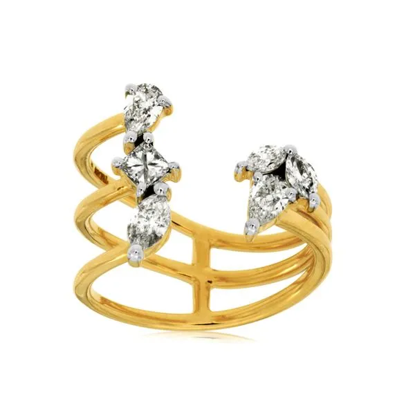 Galicia Custom 14k Yellow Gold Open Ended Diamond Ring Galicia Fine Jewelers Scottsdale, AZ