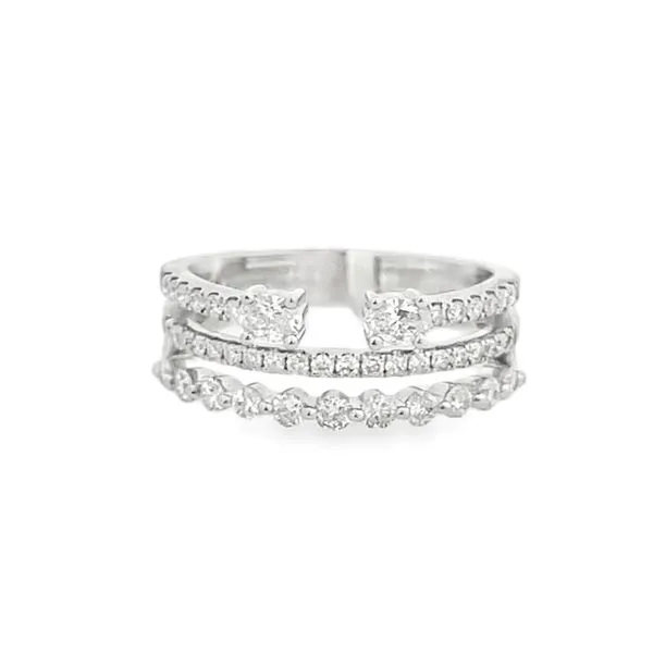 18K White Gold 3-in-1 Diamond Band Fashion Ring Galicia Fine Jewelers Scottsdale, AZ