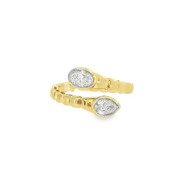 14K Yellow Gold Bypass Diamond Fashion Ring Galicia Fine Jewelers Scottsdale, AZ