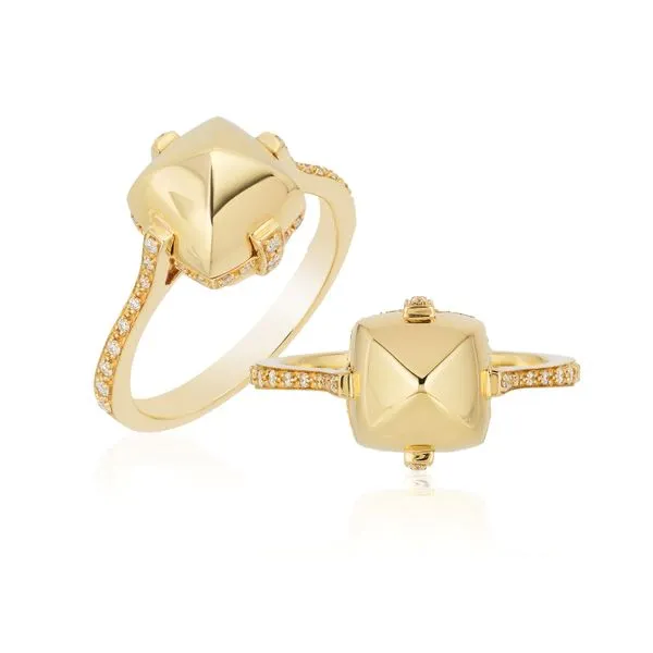18K Yellow Gold "Sugarloaf" Diamond Fashion Ring Galicia Fine Jewelers Scottsdale, AZ