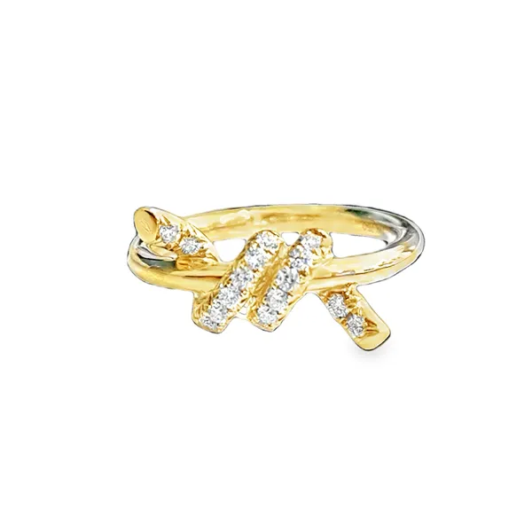 18K Yellow Gold Diamond Love Knot Fashion Ring Galicia Fine Jewelers Scottsdale, AZ
