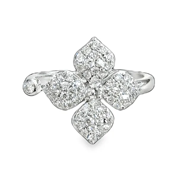 Diamond Pave Flower Open Ring Galicia Fine Jewelers Scottsdale, AZ
