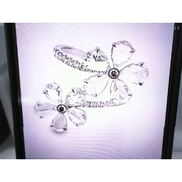 18K White Gold Double Flower Fashion Ring Galicia Fine Jewelers Scottsdale, AZ