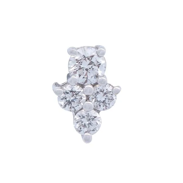 Galicia Custom 14k White Gold Diamond Cluster Stud Galicia Fine Jewelers Scottsdale, AZ